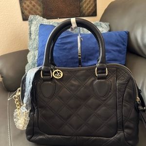 #026 Retired Audrey Brooke Quilted Leather Bag